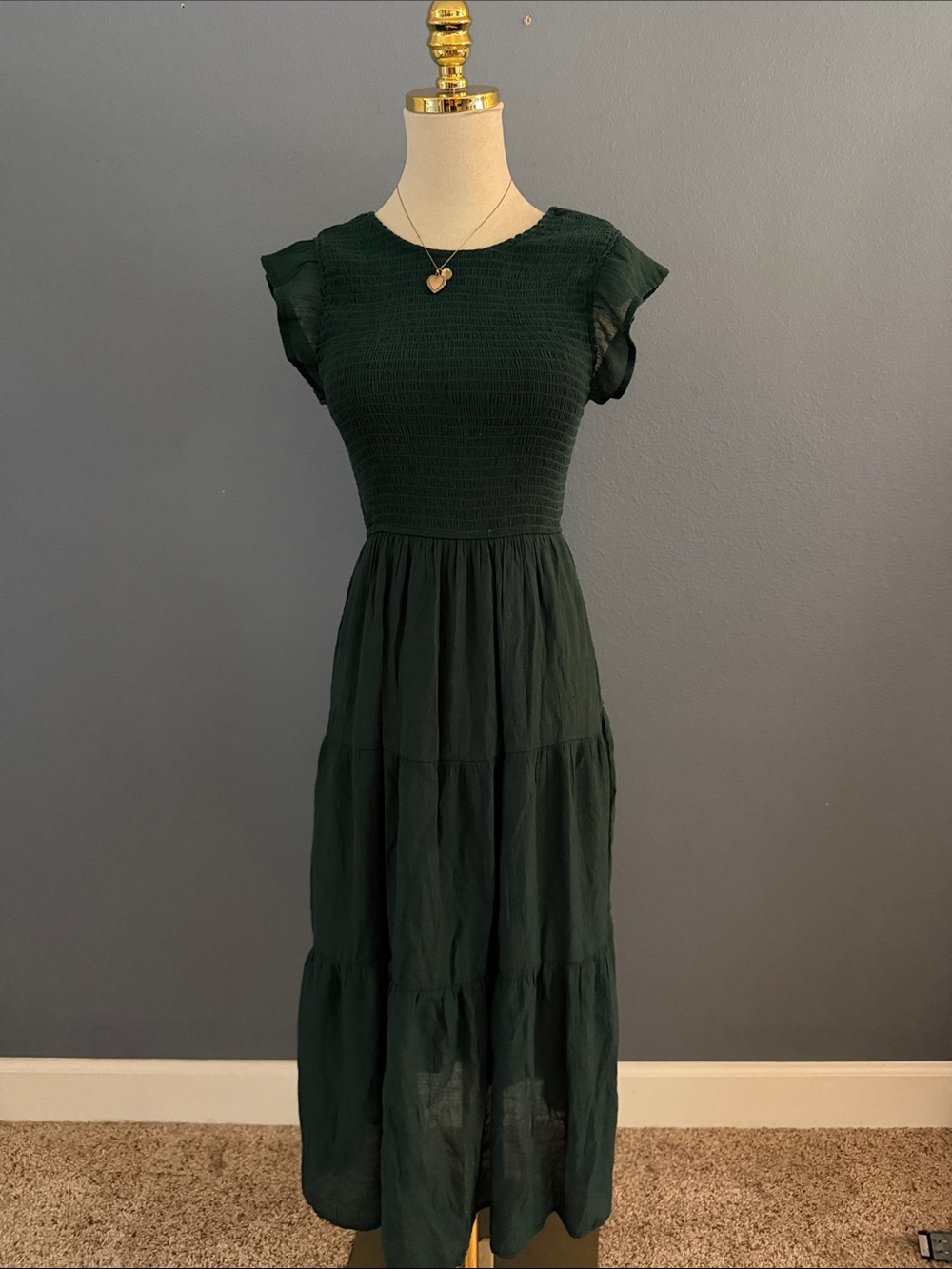 Boho Chic Green Maxi Dress